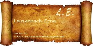 Lautenbach Erna névjegykártya